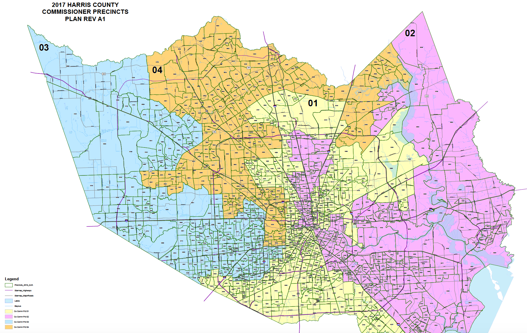 2017 Harris County Precinct Map