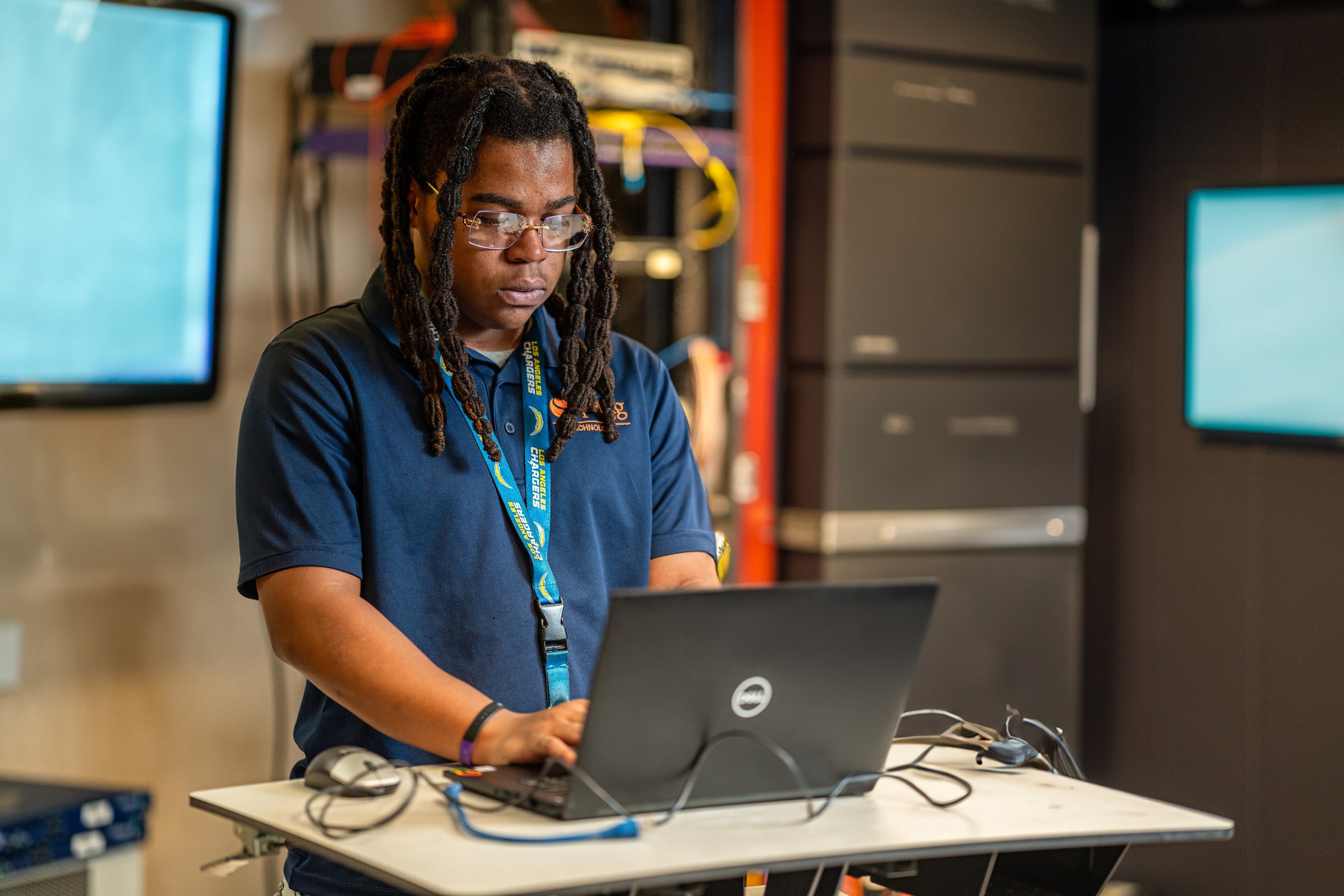 ​ ​ Michael King is an audio/video technician in Spring ISD. He got his start on his career path thanks in part to a program offered when he was in high school in the district.