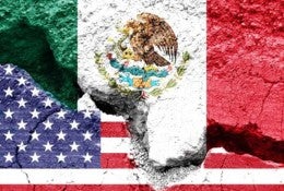 U.S. and Mexico flags