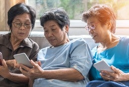 Asian elderly senior adults  
