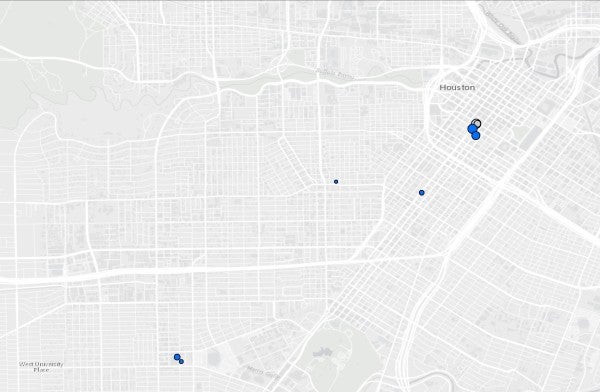 1956. First location in Montrose. Map by Brian Riedel.