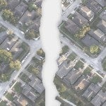 Neighborhood torn in two