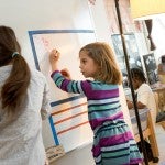 Pre-K students writing