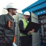 A student in Lone Star College System's Bachelor of Applied Science energy, manufacturing and trades management program works in the field as part of his courses.