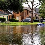 Street flooding after Hurricane Beryl