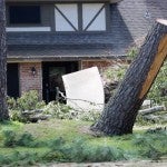 Property damage caused by Hurricane Beryl