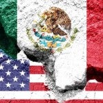 U.S. and Mexico flags