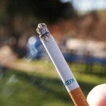 Burning cigarette