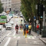 Cyclists in New York City