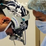 Doctors getting ready to go into surgery