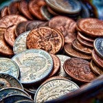 Pile of American coins