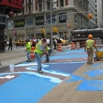 Painters paint the NYC Plaza