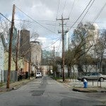 Third Ward neighborhood with Houston skyline in the background
