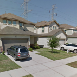 Front yards of suburban houses