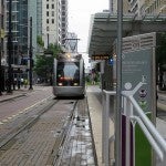 Photo of the Houston Metro rail line