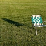 Empty lawn chair 