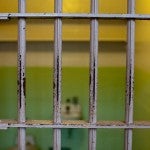Close-up of jail bars