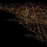 Chicago at night