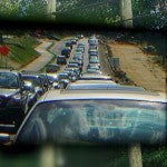 Cars in traffic