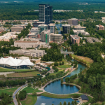 Aerial view of The Woodlands