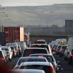 Cars in traffic