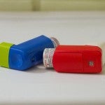 Close-up photo of an inhaler