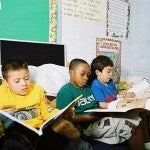 Children reading books