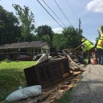 Hurricane Harvey clean up workers