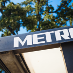 Close up of Metro sign