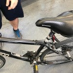 Closeup to bike seat