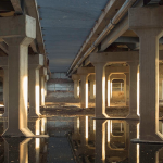 Bayou under a bridge