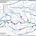 Map of where in Houston there have been an increase in E.coli levels after Hurricane Harvey