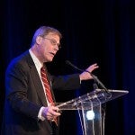 Dr. Klineberg lecturing.