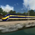 Rendering of the California bullet train