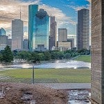 Skyline of Houston after Hurricane Harvey