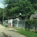 Houston sidewalk in Near Northside