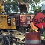 Road construction in Houston Texas