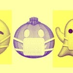 Halloween emojis with masks COVID-19