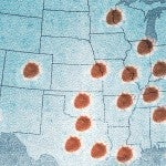 map of large metro areas in U.S.