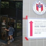 Women entering license reclamation clinic