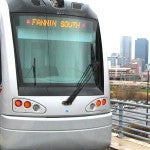 METRO light rail train in Houston