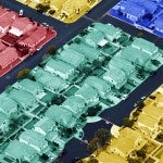 Photo illustration representing residential segregation