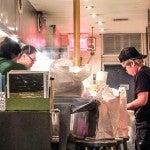 Restaurants workers work in the kitchen
