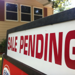 Sale Pending sign in front of home