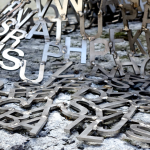 letter sculpture detail