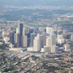 Aerial view of downtown Houston