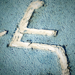 Wheelchair label painted on ground