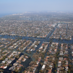 Aerial view of flooding in New Orleans