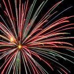 Fireworks at night