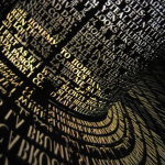 Sculpture with many languages from University of Houston